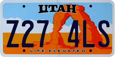 UT license plate Z274LS