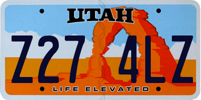 UT license plate Z274LZ