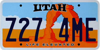 UT license plate Z274ME