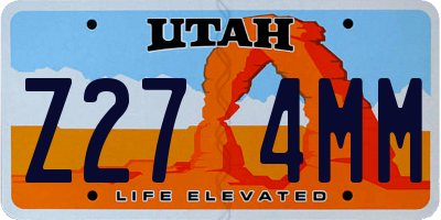 UT license plate Z274MM