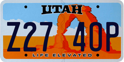 UT license plate Z274OP