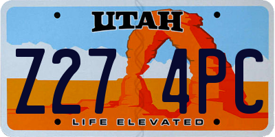 UT license plate Z274PC