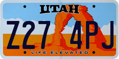 UT license plate Z274PJ