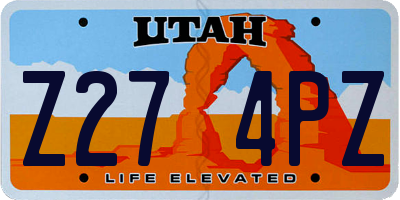 UT license plate Z274PZ