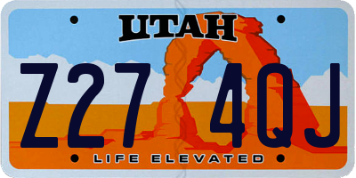 UT license plate Z274QJ