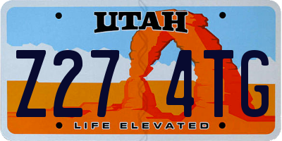 UT license plate Z274TG