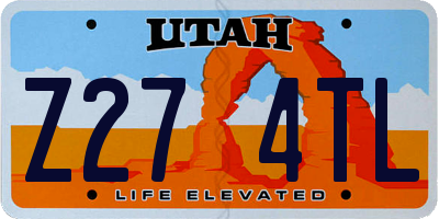 UT license plate Z274TL