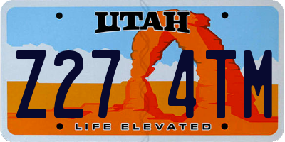 UT license plate Z274TM
