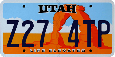 UT license plate Z274TP
