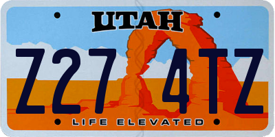 UT license plate Z274TZ