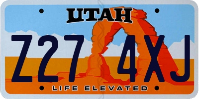 UT license plate Z274XJ