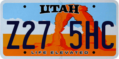UT license plate Z275HC