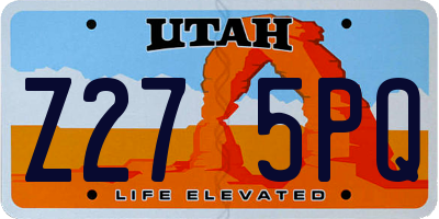 UT license plate Z275PQ