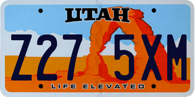 UT license plate Z275XM