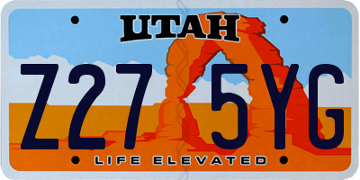 UT license plate Z275YG