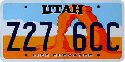 UT license plate Z276CC