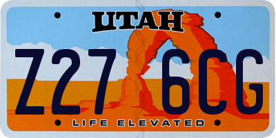 UT license plate Z276CG