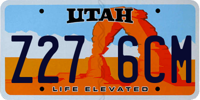 UT license plate Z276CM