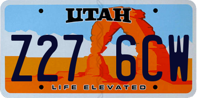 UT license plate Z276CW