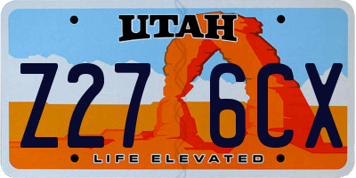 UT license plate Z276CX