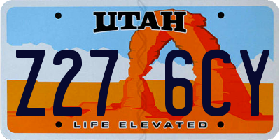 UT license plate Z276CY
