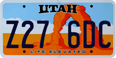 UT license plate Z276DC