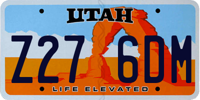 UT license plate Z276DM