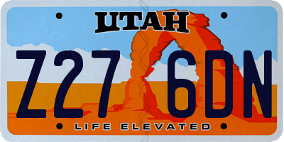 UT license plate Z276DN
