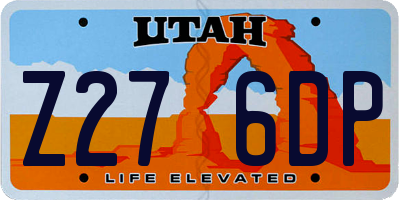 UT license plate Z276DP
