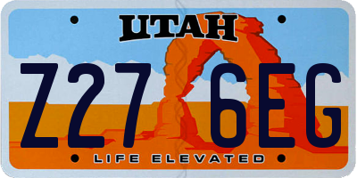 UT license plate Z276EG