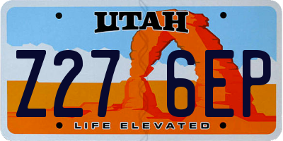 UT license plate Z276EP