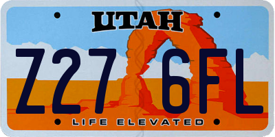 UT license plate Z276FL