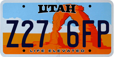 UT license plate Z276FP