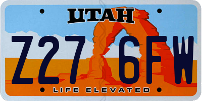 UT license plate Z276FW