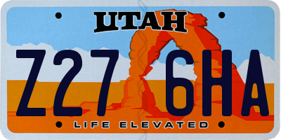 UT license plate Z276HA