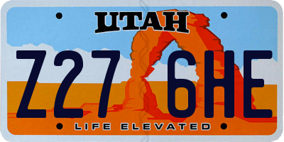 UT license plate Z276HE