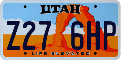 UT license plate Z276HP