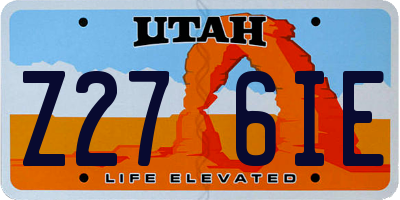 UT license plate Z276IE