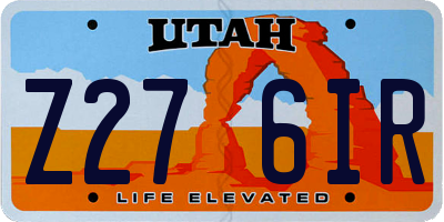 UT license plate Z276IR
