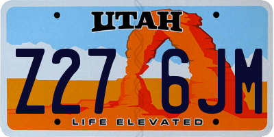 UT license plate Z276JM
