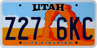 UT license plate Z276KC