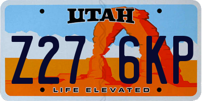 UT license plate Z276KP