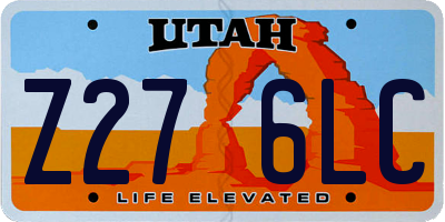 UT license plate Z276LC