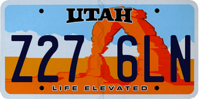 UT license plate Z276LN