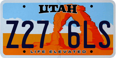 UT license plate Z276LS