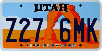 UT license plate Z276MK