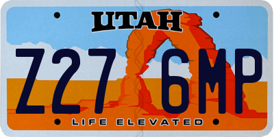 UT license plate Z276MP