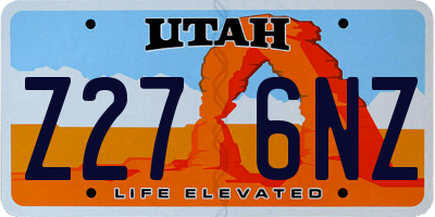 UT license plate Z276NZ