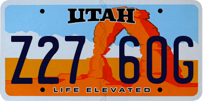 UT license plate Z276OG