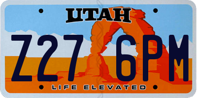 UT license plate Z276PM